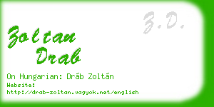 zoltan drab business card